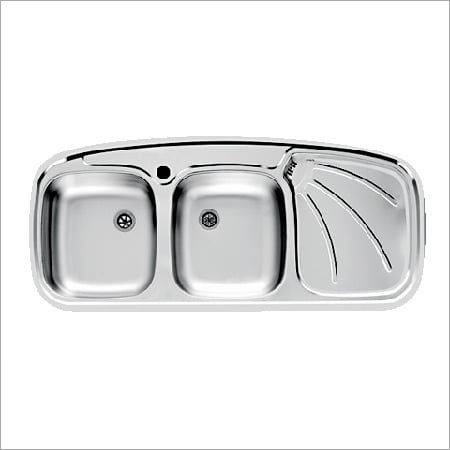 Double Bowl Sink With Drain Board