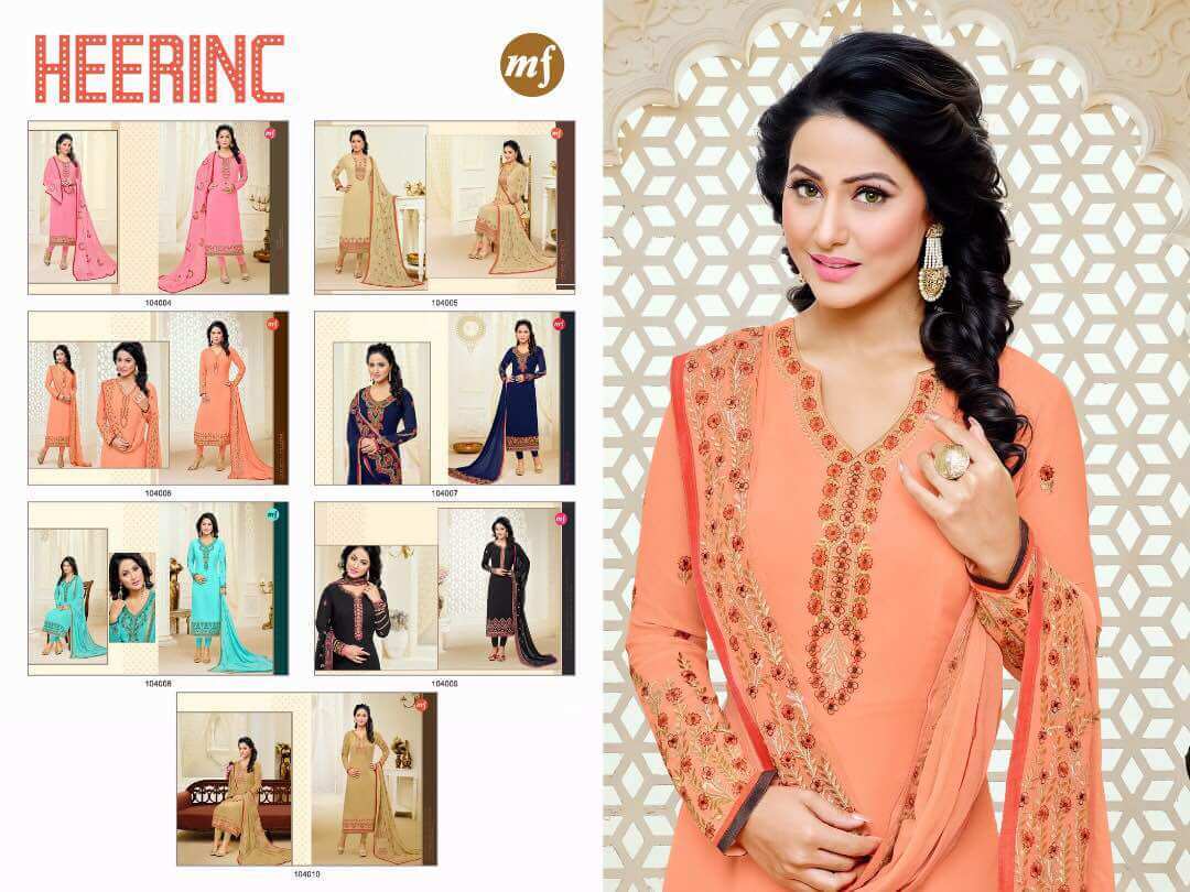 Faux Georgette Salwar Suit - 2.5m Length, Bust 44cm, Waist 36cm, Hip 46cm | Anti-wrinkle, Breathable, Cool Dry, Custom Embroidery, All Season