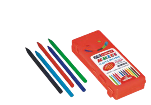 चिकना और चमकीले रंग का कृति प्लास्टिक क्रेयॉन