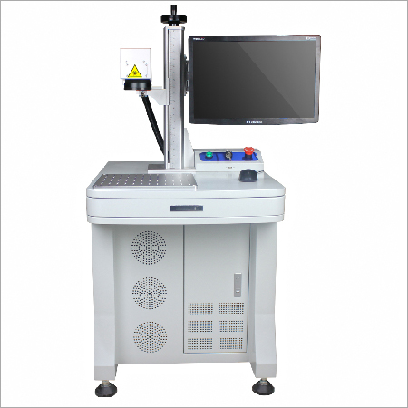 वर्कटेबल के साथ फाइबर लेज़र मार्किंग मशीन
