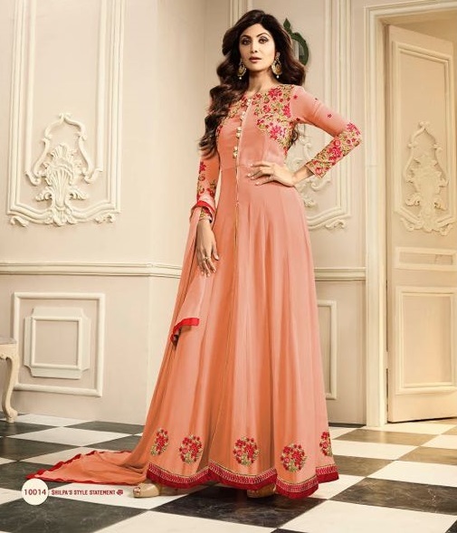 Multicolor Designer Georgette Suit