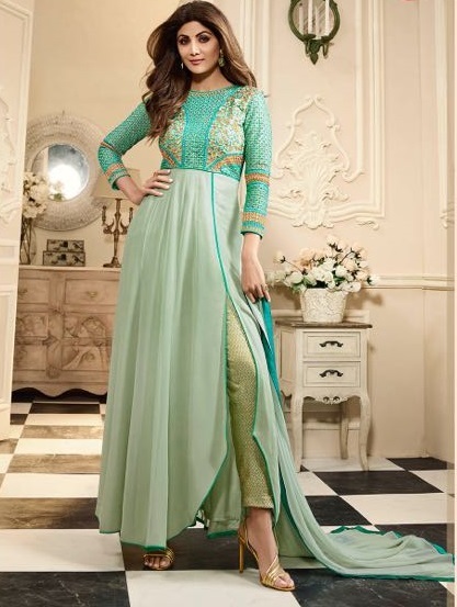 Multicolor Designer Georgette Suit