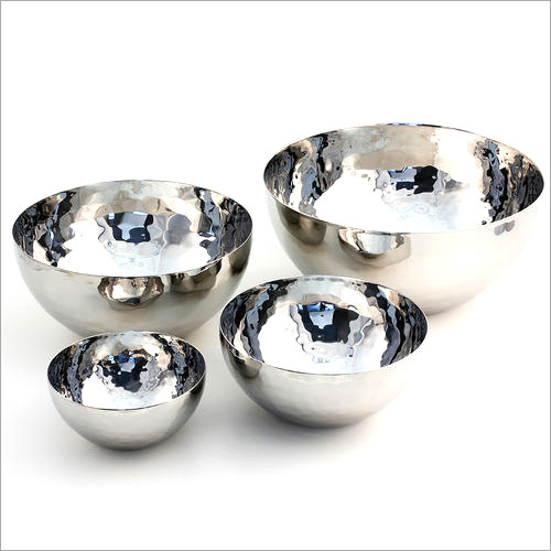 Round Stainless Steel Bowl - Color: Silver
