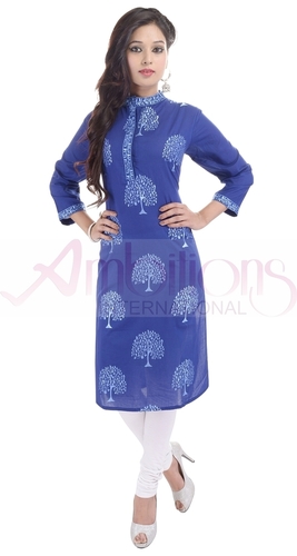 प्रिंटेड कॉटन कुर्ती