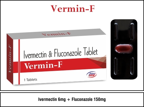 आइवरमेक्टिन 6 मिग्रा। +फ्लुकोनाज़ोल 150 मिलीग्राम आवेदन: क्लिनिक