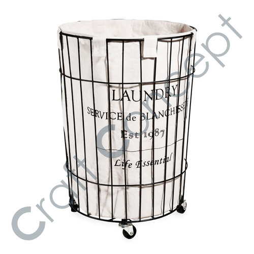Laundry Canvas Print Iron Bin No Assembly Required