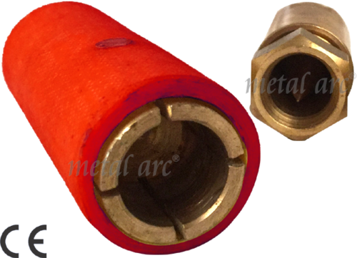 CE Certified CCT Series - Brass Male & Female Hex Cable Connectors | 400-600 Amps, Rugged Heat Oil & Abrasion Resistant Insulation