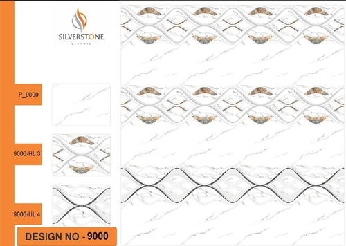 सफेद बाथरूम की दीवार टाइलें 10X15