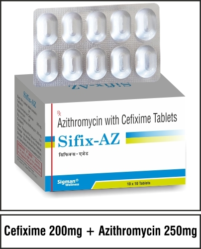 Cefixime 200 Mg.+azithromycin 250 Mg. Application: Clinic