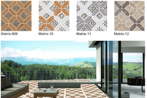 Digital Ceramic Floor Tiles - 300 x 300mm | Glazed, Glossy Finish, Durable Ceramic, Available in Rich Brown/Tan and Cream