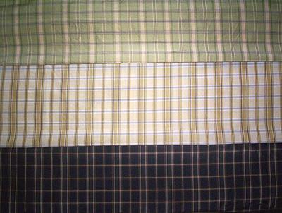 चेक टाफेटा स्ट्राइप सिल्क फैब्रिक