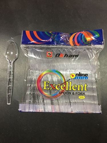 प्लास्टिक पारदर्शी चम्मच