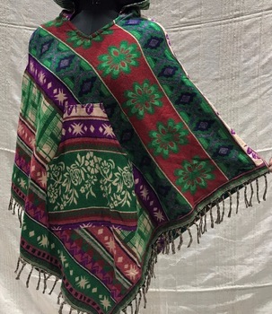 मल्टी कलर यूनिसेक्स पोंचो