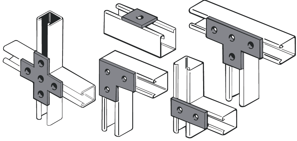 Channel Support System - Stainless Steel, 41x41 & 41x21 Sizes | Heat & Compression Resistant, Lightweight, Smooth Edges
