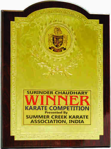 प्रतिस्पर्धी लकड़ी की ट्रॉफी