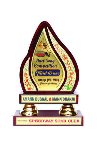 प्रतिस्पर्धी लकड़ी की ट्रॉफी