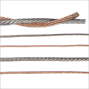 तांबे की तारों की मुड़ी हुई रस्सियाँ