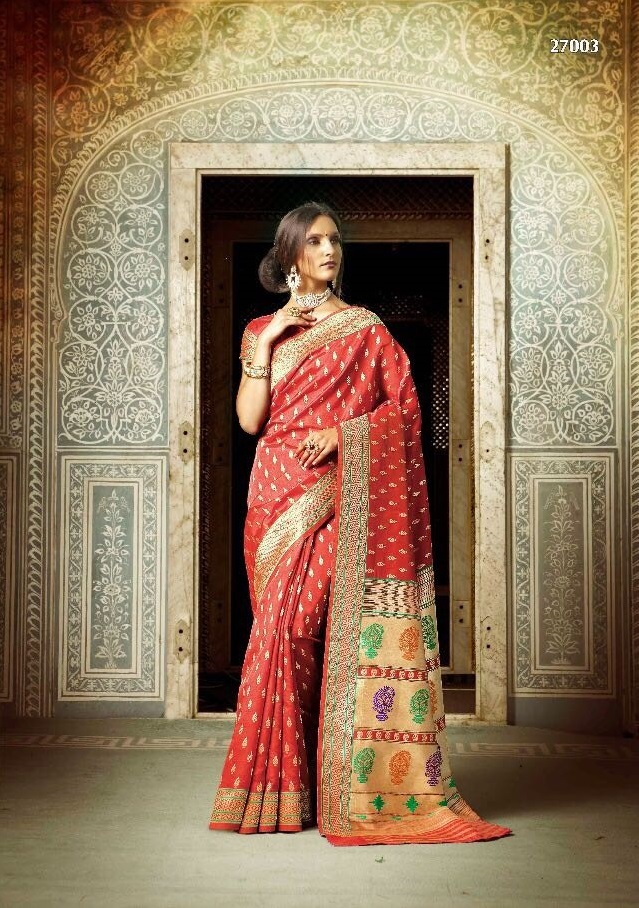 Art Silk Saree - 6.3 Mtr, Multi-color, Weaving Work | Stylish For Rainy, Spring, Winter Seasons