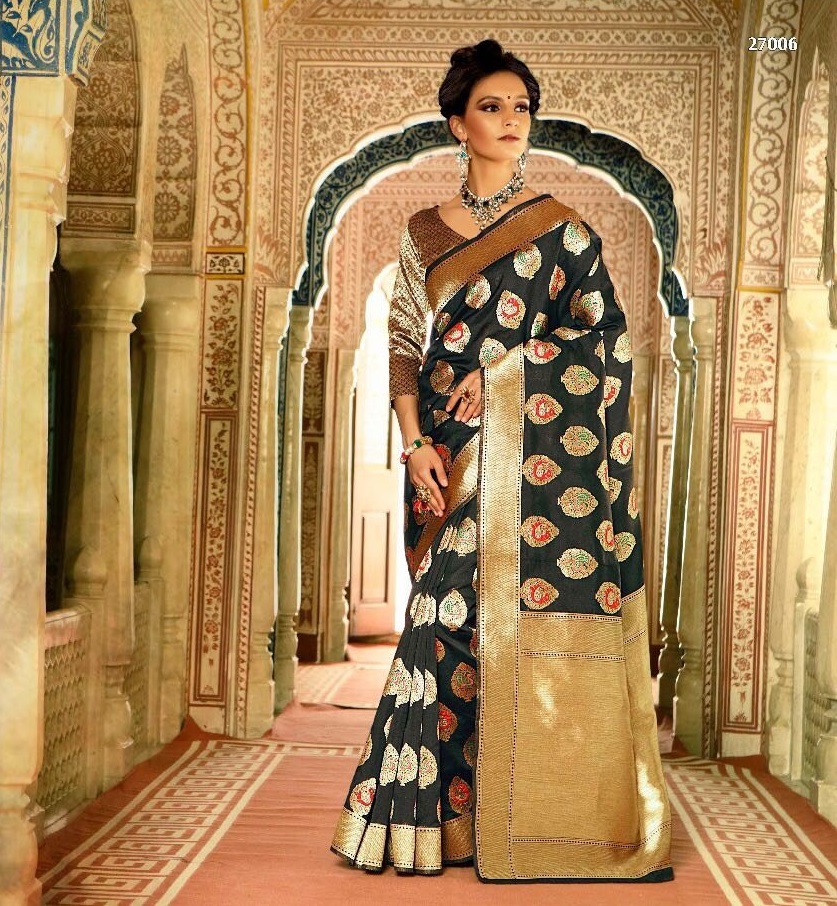 Art Silk Saree - 6.3 Mtr, Multi-color, Weaving Work | Stylish For Rainy, Spring, Winter Seasons
