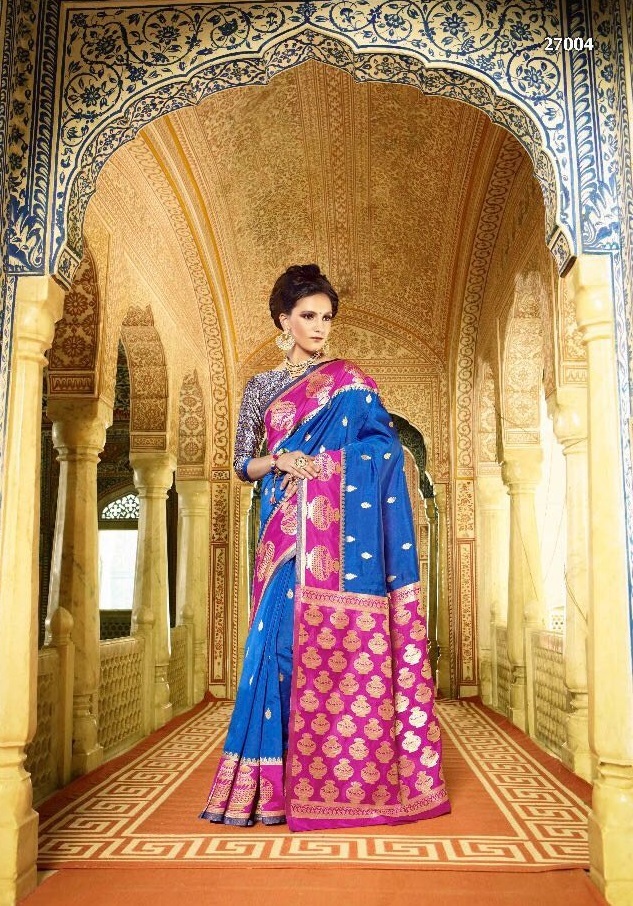 Art Silk Saree - 6.3 Mtr, Multi-color, Weaving Work | Stylish For Rainy, Spring, Winter Seasons