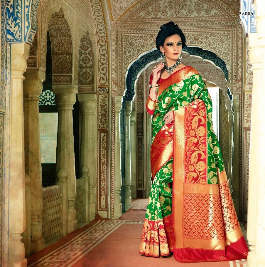 Art Silk Saree - 6.3 Mtr, Multi-color, Weaving Work | Stylish For Rainy, Spring, Winter Seasons