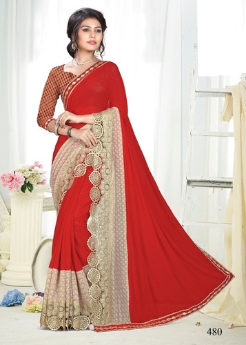 Multicoloured Designer Georgette Saree