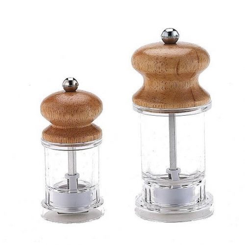 Clear+Natural/Olive Hk Pepper Mill Wt