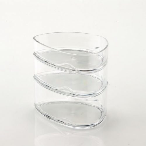 Snacks Server - Glossy Acrylic & Glass, Layered Stand for Stylish Serving, Ideal for Fruits & Salads