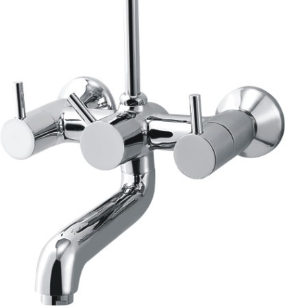 Wall Mixer Tele. With L Bend - Color: Silver Or Chrome Finish