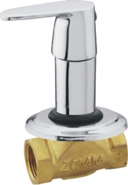 3-4 Brass Concealed Stop Cock - Color: Silver