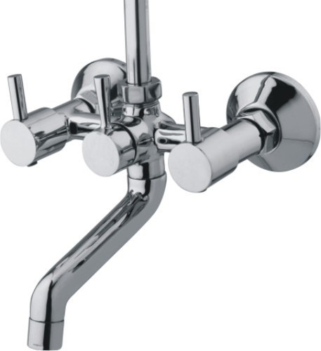 Wall Mixer Tele. With L Bend - Color: Silver Or Chrome Finish