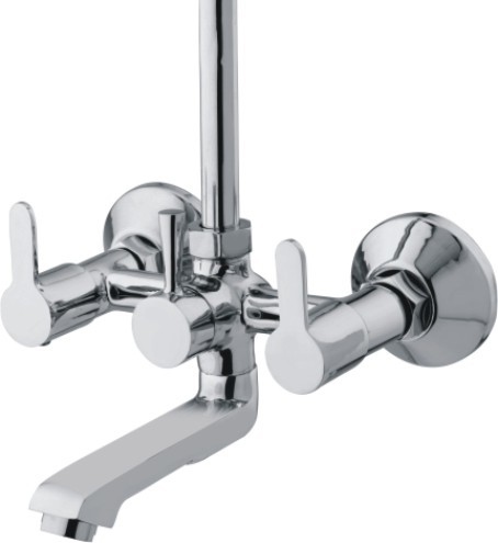 Wall Mixer Tele. With L Bend - Color: Silvar