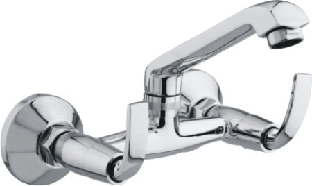 Sink Mixer - Stainless Steel, 3-6 Inch, Silver Color | Deck-Mounted Design, Adjustable Water Flow, Elegant Chrome Finish