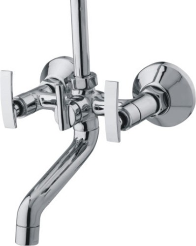 Wall Mixer Tele. With L Bend - Color: Silvar