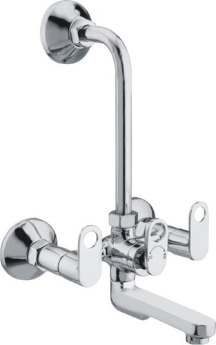 Wall Mixer Tele. With L Bend - Color: Silvar