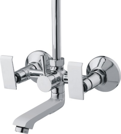 Wall Mixer Tele. With L Bend - Color: Silvar