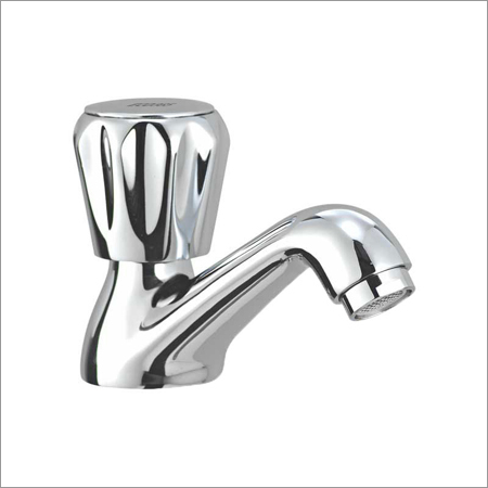 Pillar Cock Tap - Stainless Steel, Round Shape | Ideal for Residential and Commercial Use