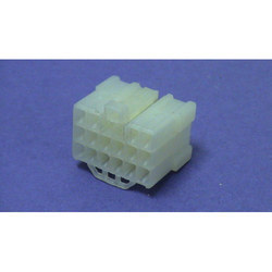 16 Pole Female Connector - Nylon 6 & Nylon 66, Square Shape, White Color | Corrosion Resistant, Fine Finish, Auto Electrical Wiring Harness
