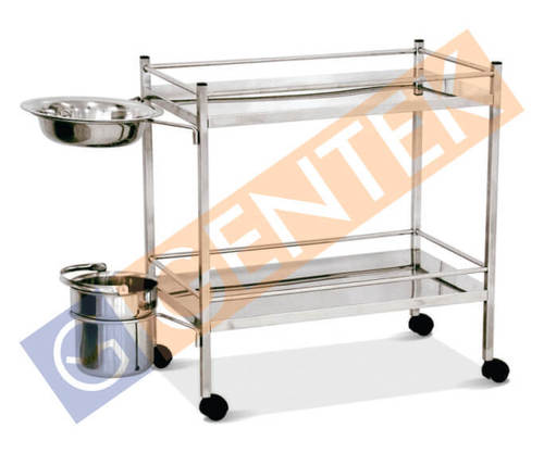 Dressing Trolley - Stainless Steel Frame, 3-Tier Design for Efficient Organization and Mobility
