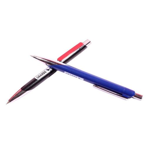 Corporate Ball Pen - Plastic, Standard Size | Blue and Black, Customizable Logo for Corporate Promotional Use