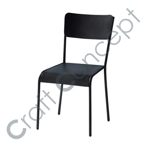 Black Metal Bar Chair No Assembly Required