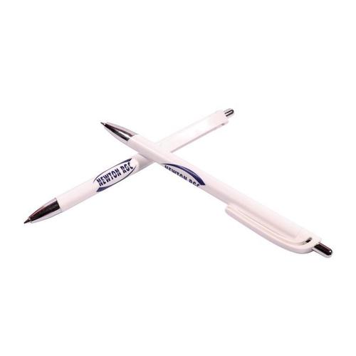 Corporate Ball Pen - Plastic, Standard Size, White Color | Customizable Logo for Professional Corporate Promotions