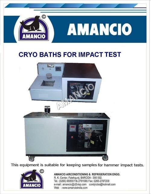 Impact Testing Chiller - Electrical Power Source, Silver Color, 100-500 kg Weight | Excellent Temperature Uniformity, Smooth Operation