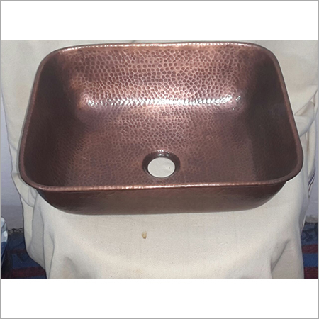 Any Color Rectangular Copper Sink Hammered