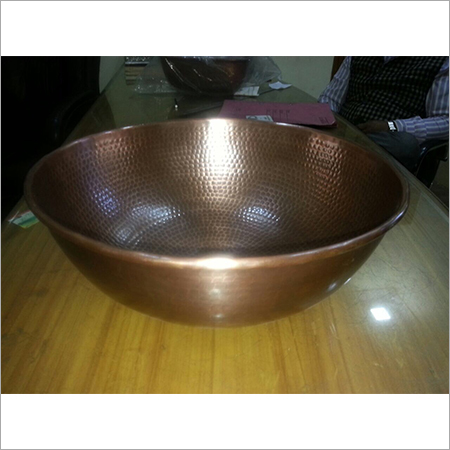 Round Embossed Copper Sink - Various Sizes, Any Color | Premium Quality Copper Craftsmanship