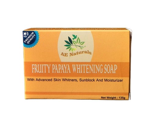 AE Naturals  Premium Papaya Skin Whitening Soap With Sunblock 135g