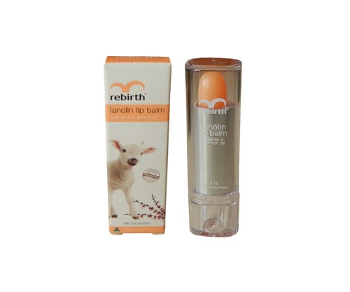 Rebirth Lanolin Balm Lip With Vit E Apricot Oil & Sun Screen