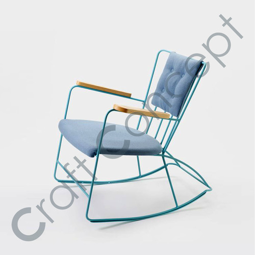 Blue Metal Rocking Chair No Assembly Required