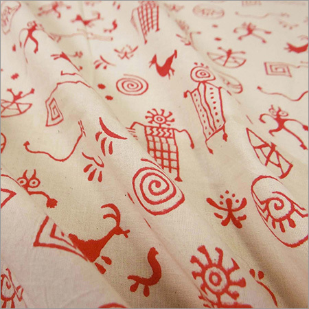 African Hand Block Print Fabric - 100% Cotton, Hand Printed Light Weight Soft Fabric | Floral Pattern, Shrink-resistant, Handmade For Garments & Home Decor