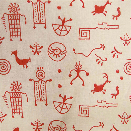 African Hand Block Print Fabric - 100% Cotton, Hand Printed Light Weight Soft Fabric | Floral Pattern, Shrink-resistant, Handmade For Garments & Home Decor